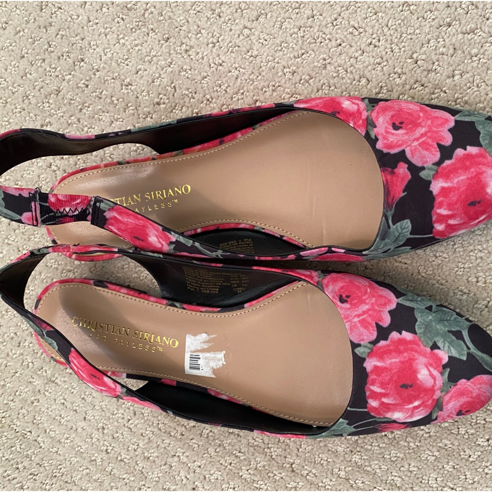 Christian Siriano sling back shoes